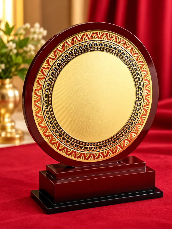 Ornate Gold Award Plaque Display