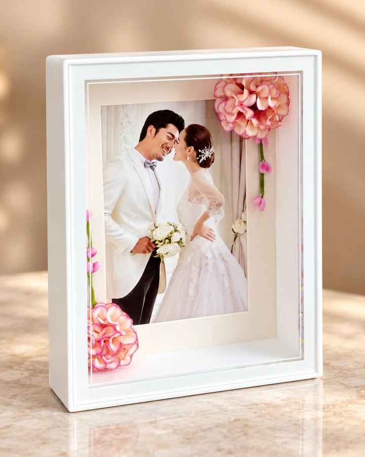 Romantic Wedding Shadowbox Frame