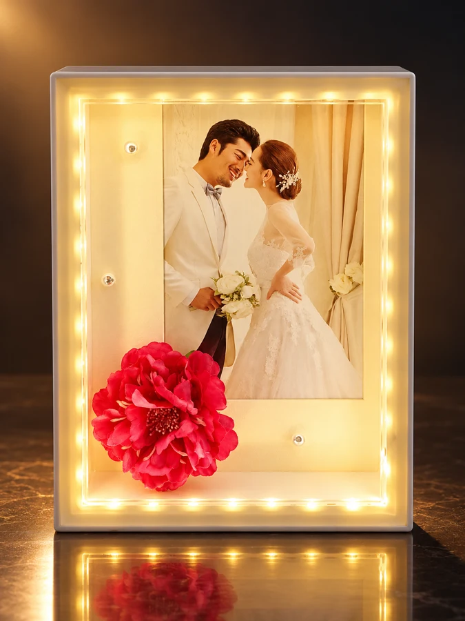 Illuminated Wedding Memory Shadowbox
