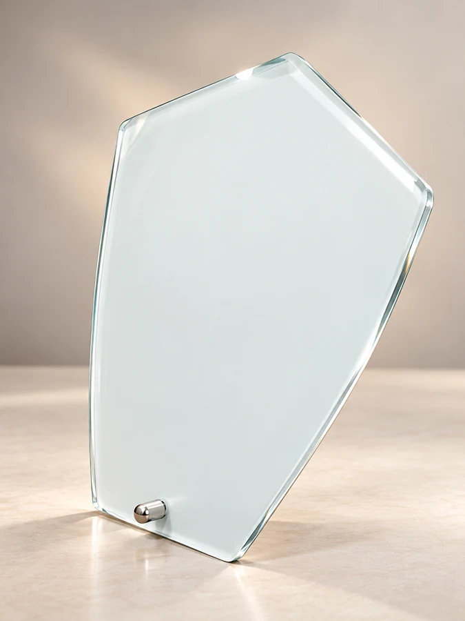 Minimalist Frosted Glass Award Plaque