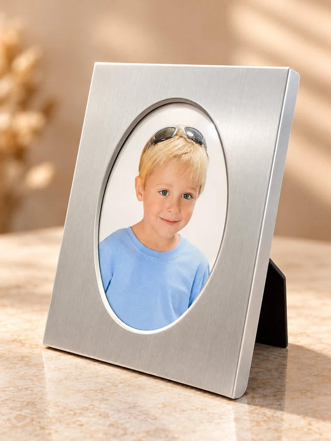 Elegant Silver Oval Portrait Frame