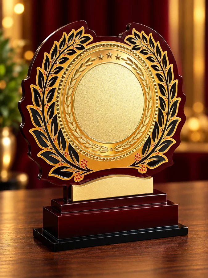 Ornate Mahogany Award Plaque